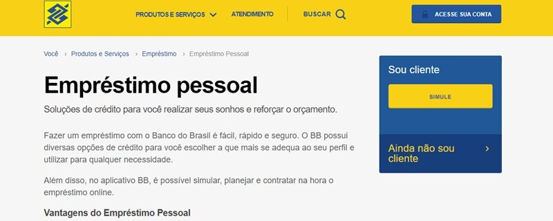BANCO DO BRASIL- Conheça o empréstimo realizado pelo BB
